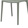 Womu Outdoor Side Chair Set of 4 | Moss Green Finish Slatted Backrest
