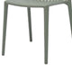 Womu Outdoor Side Chair Set of 4 | Moss Green Finish Slatted Backrest