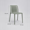 Womu Outdoor Side Chair Set of 4 | Moss Green Finish Slatted Backrest