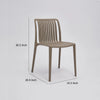Womu Outdoor Side Chair Set of 4 | Brown Finish Open Slatted Backrest