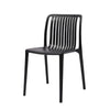 Womu Outdoor Side Chair Set of 4 | Black Finish Open Slatted Backrest