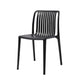 Womu Outdoor Side Chair Set of 4 | Black Finish Open Slatted Backrest