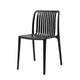 Womu Outdoor Side Chair Set of 4 | Black Finish Open Slatted Backrest