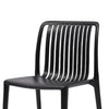 Womu Outdoor Side Chair Set of 4 | Black Finish Open Slatted Backrest