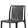 Womu Outdoor Side Chair Set of 4 | Black Finish Open Slatted Backrest