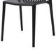 Womu Outdoor Side Chair Set of 4 | Black Finish Open Slatted Backrest
