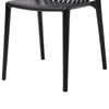 Womu Outdoor Side Chair Set of 4 | Black Finish Open Slatted Backrest