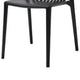 Womu Outdoor Side Chair Set of 4 | Black Finish Open Slatted Backrest