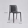 Womu Outdoor Side Chair Set of 4 | Black Finish Open Slatted Backrest