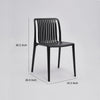 Womu Outdoor Side Chair Set of 4 | Black Finish Open Slatted Backrest