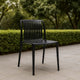 Womu Outdoor Side Chair Set of 4 | Black Finish Open Slatted Backrest
