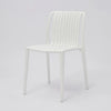 Womu Outdoor Side Chair Set of 4 | White Finish Open Slatted Backrest