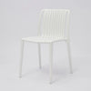 Womu Outdoor Side Chair Set of 4 | White Finish Open Slatted Backrest
