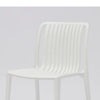 Womu Outdoor Side Chair Set of 4 | White Finish Open Slatted Backrest