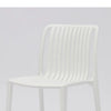 Womu Outdoor Side Chair Set of 4 | White Finish Open Slatted Backrest