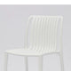 Womu Outdoor Side Chair Set of 4 | White Finish Open Slatted Backrest