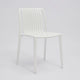 Womu Outdoor Side Chair Set of 4 | White Finish Open Slatted Backrest