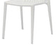 Womu Outdoor Side Chair Set of 4 | White Finish Open Slatted Backrest