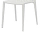 Womu Outdoor Side Chair Set of 4 | White Finish Open Slatted Backrest