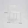 Womu Outdoor Side Chair Set of 4 | White Finish Open Slatted Backrest