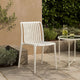 Womu Outdoor Side Chair Set of 4 | White Finish Open Slatted Backrest