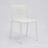 Womu Outdoor Side Chair Set of 4 | White Finish Open Slatted Backrest