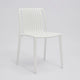 Womu Outdoor Side Chair Set of 4 | White Finish Open Slatted Backrest