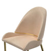 Mior Dining Chair Set of 2 | Champagne Faux Leather Gold Metal Accents BM334675
