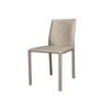 Nuwo Side Dining Chair Set of 2 | Taupe Faux Leather | Modern Style