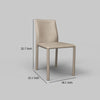 Nuwo Side Dining Chair Set of 2 | Taupe Faux Leather | Modern Style