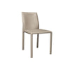 Nuwo Side Dining Chair Set of 2 | Taupe Faux Leather | Modern Style