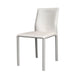 Nuwo Side Dining Chair Set of 2 | White Faux Leather | Modern Style BM334678