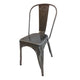 Dining Accent Chair Set of 4 | Bronze Metal Body | Industrial Style BM334679