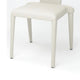 Stackable Side Dining Chair Set of 4 | Rich Oatmeal White Faux Leather BM334683