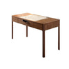 Office Desk | Brown Solid Wood | 47’’ White Marble Top | 1 Drawer BM334684