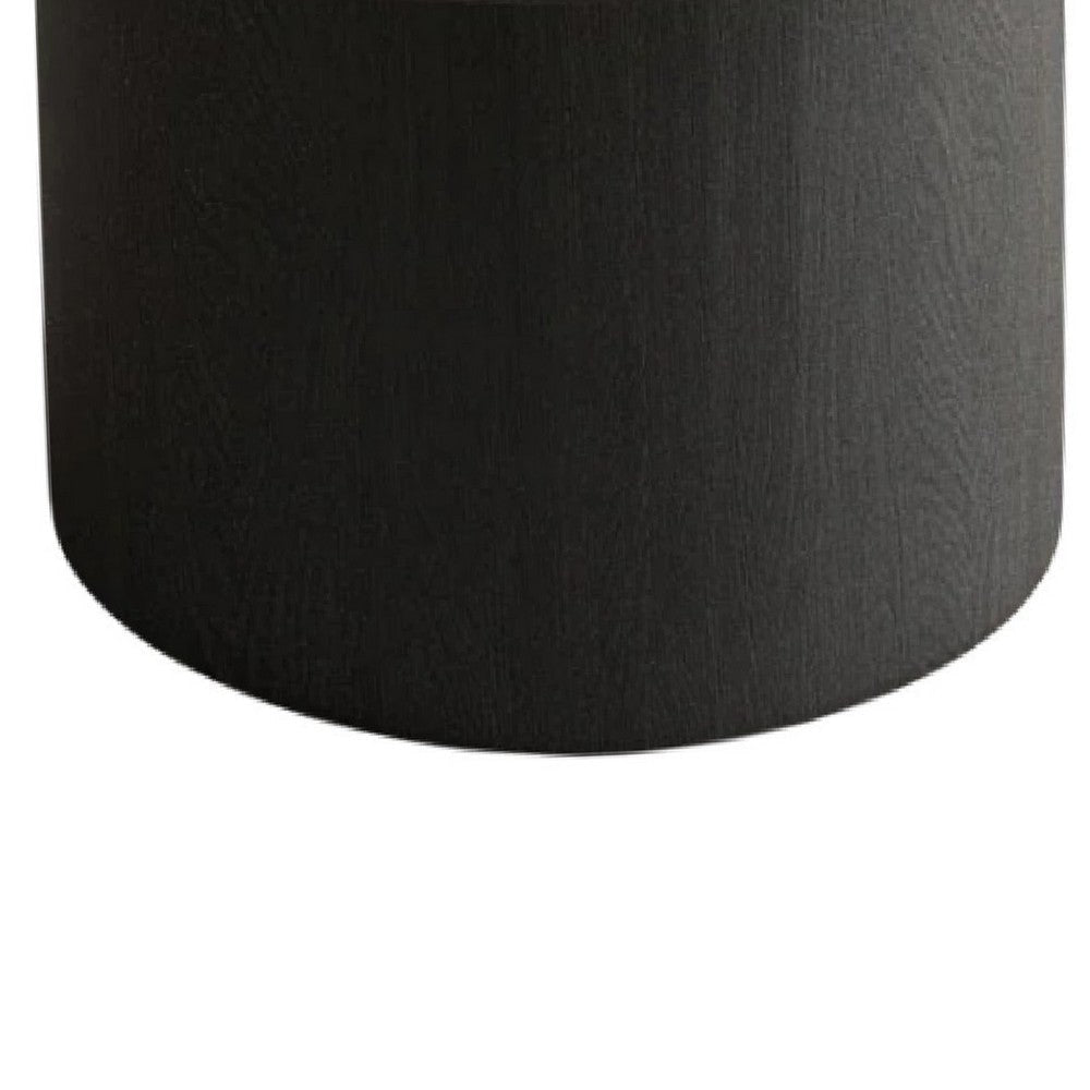 Coffee Table | Platform Base | Matte Black Veneer Finish | 36’’ Round BM334685
