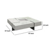 Noor Coffee Table | Removable Center Tray | Lacquer White 47’’ Square