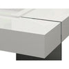 Noor Tall Coffee Table | Removable Center Tray | White | 47’’ Square