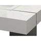 Noor Tall Coffee Table | Removable Center Tray | White | 47’’ Square