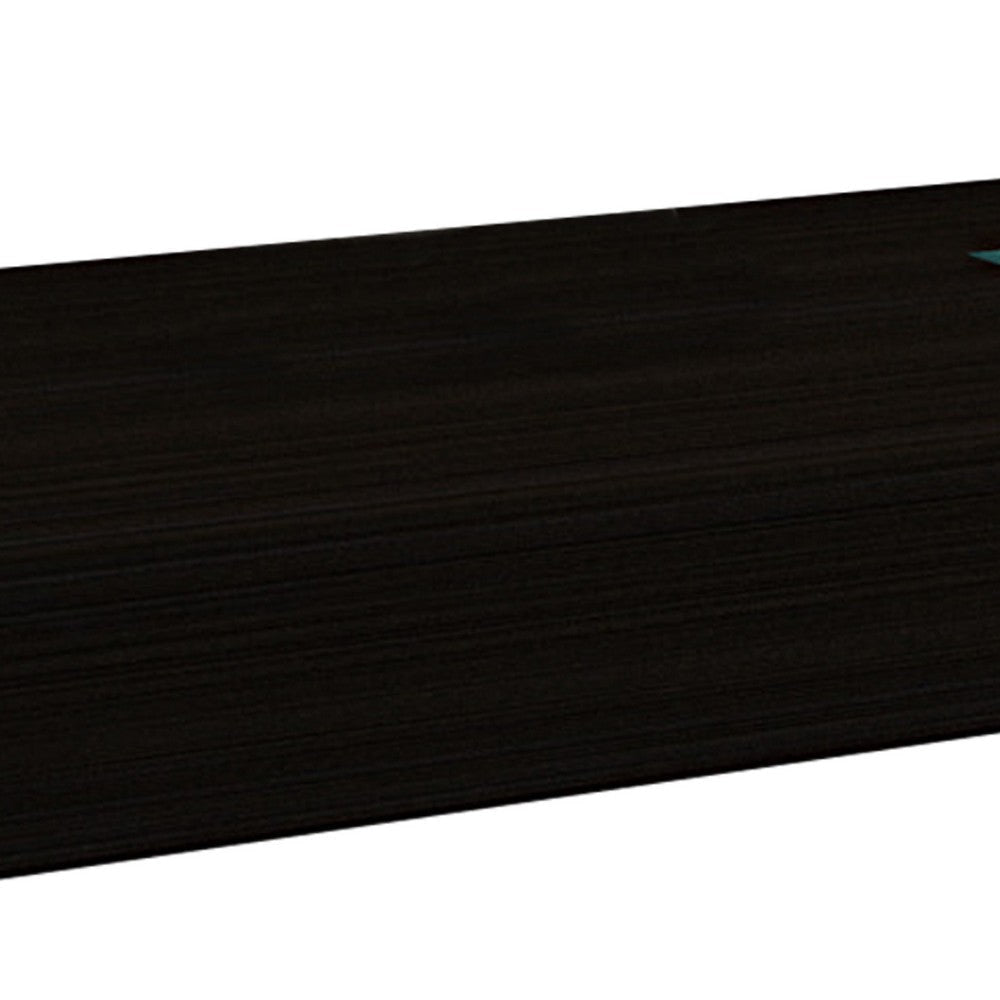 Wami Tall Coffee Table | Tempered Glass | 53’’ Rectangular | Black