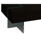 Wami Tall Coffee Table | Tempered Glass | 53’’ Rectangular | Black