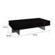 Wami Tall Coffee Table | Tempered Glass | 53’’ Rectangular | Black