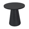 Side End Table | 24’’ Spacious Round Top | Black Veneer Tapered Base BM334692