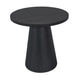 Side End Table | 24’’ Spacious Round Top | Black Veneer Tapered Base BM334692