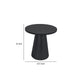 Side End Table | 24’’ Spacious Round Top | Black Veneer Tapered Base BM334692