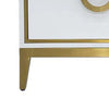 Nightstand | 20’’ | 2 Drawers with Luxe Gold Metal Handles | White BM334693