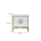Nightstand | 20’’ | 2 Drawers with Luxe Gold Metal Handles | White BM334693
