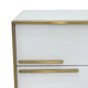Boko Nightstand | 2 Drawers w Modern Gold Metal Handles | 20’’ White BM334695