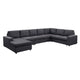 Fenie Modular Sectional Sofa | Reversible Chaise | Dark Gray | 147"