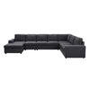 Fenie Modular Sectional Sofa | Reversible Chaise | Dark Gray | 147’’ BM334717